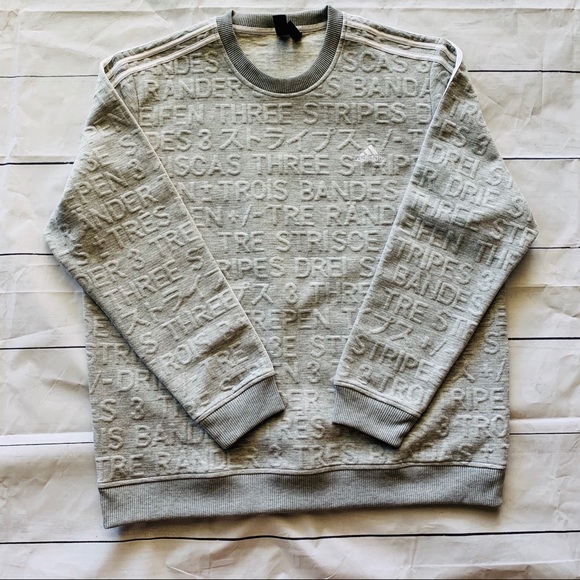 adidas Other - Adidas Embossed 3 Stripe Pullover
